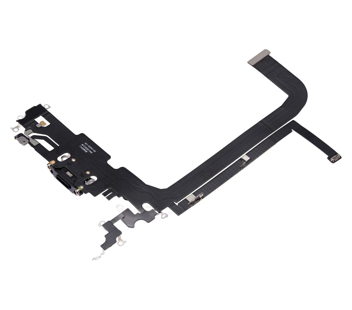 iphone 13 Pro Max İle Uyumlu Şarj Yeri  Girişli ve Mikrofonlu Şarj Filmi Grafit - Görsel 3