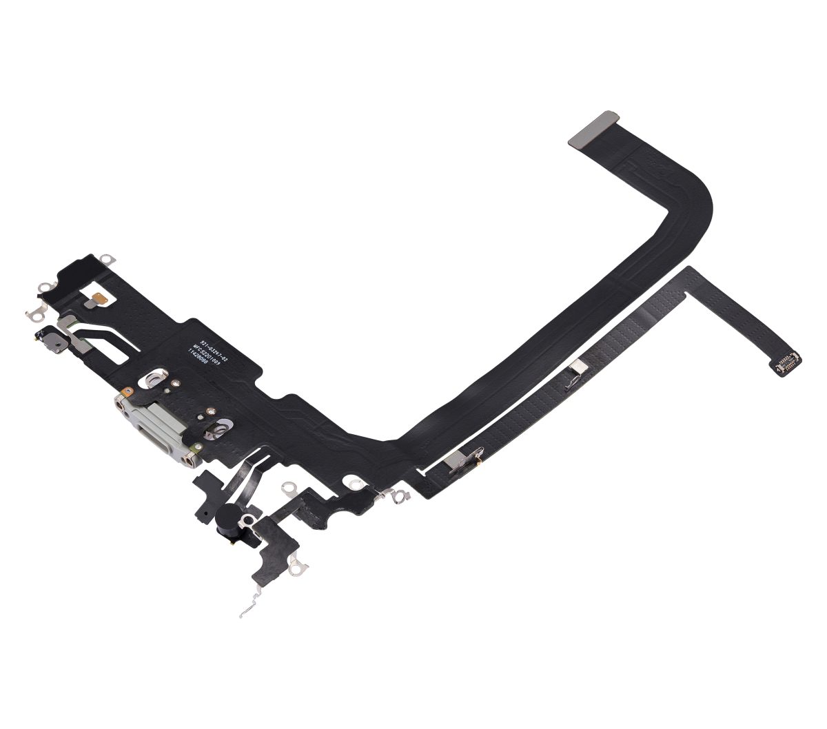 iphone 13 Pro Max İle Uyumlu Şarj Yeri  Girişli ve Mikrofonlu Şarj Filmi Gümüş - Görsel 3