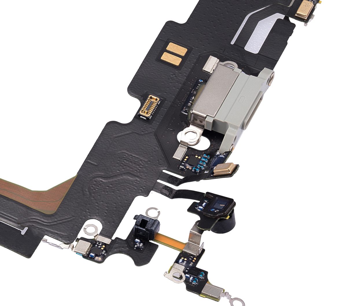 iphone 13 Pro Max İle Uyumlu Şarj Yeri  Girişli ve Mikrofonlu Şarj Filmi Gümüş - Görsel 5