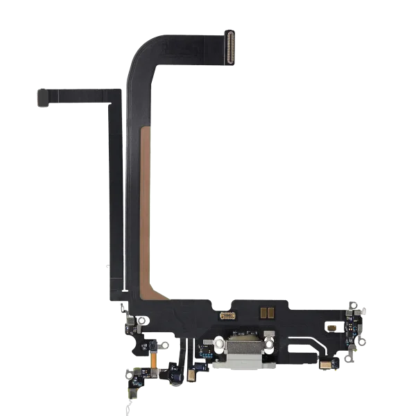 iphone 13 Pro Max İle Uyumlu Şarj Yeri  Girişli ve Mikrofonlu Şarj Filmi Gümüş