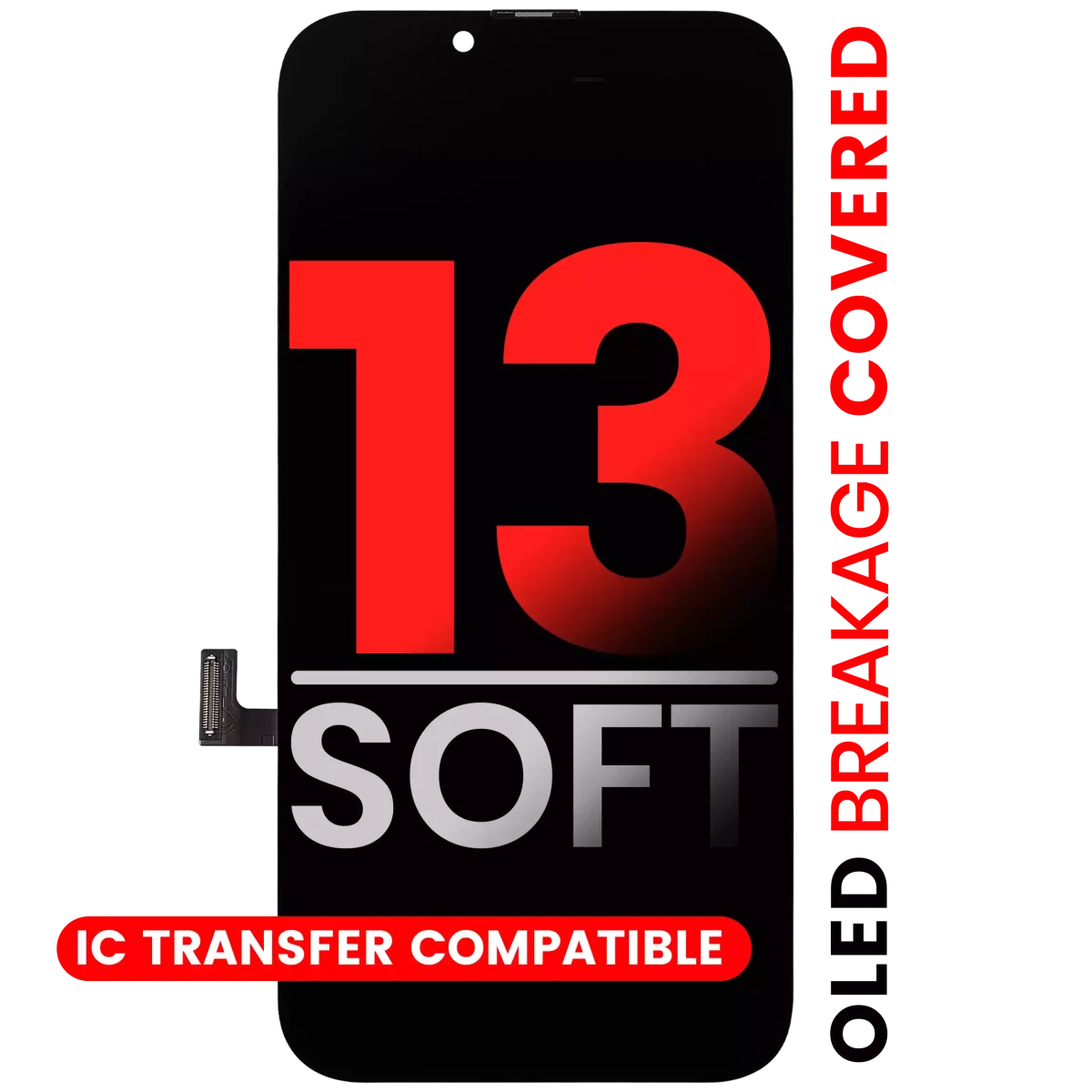iphone 13 ile Uyumlu Ekran Dokunmatik %100 Oled (Soft)
