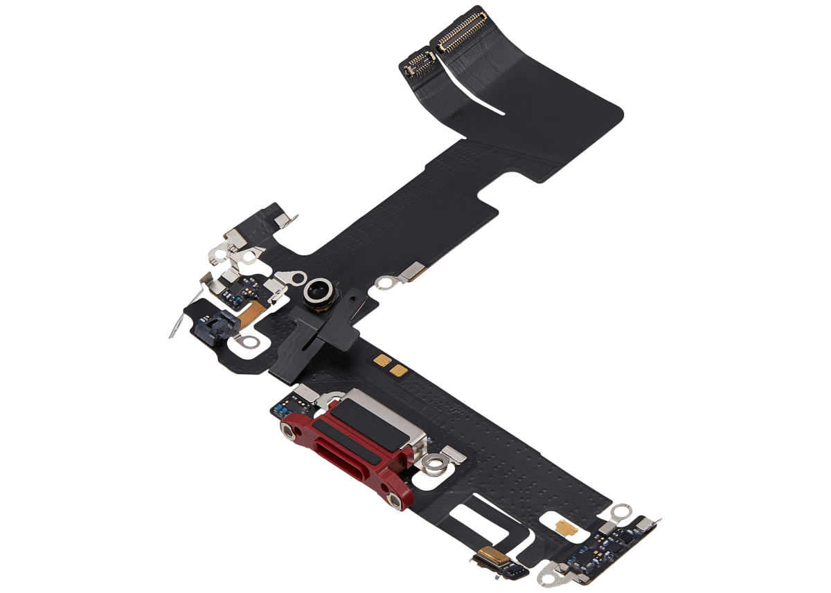 iphone 13 ile Uyumlu Şarj Yeri  Girişli ve Mikrofonlu Şarj Film Aftermarket Plus Kırmızı - Görsel 3