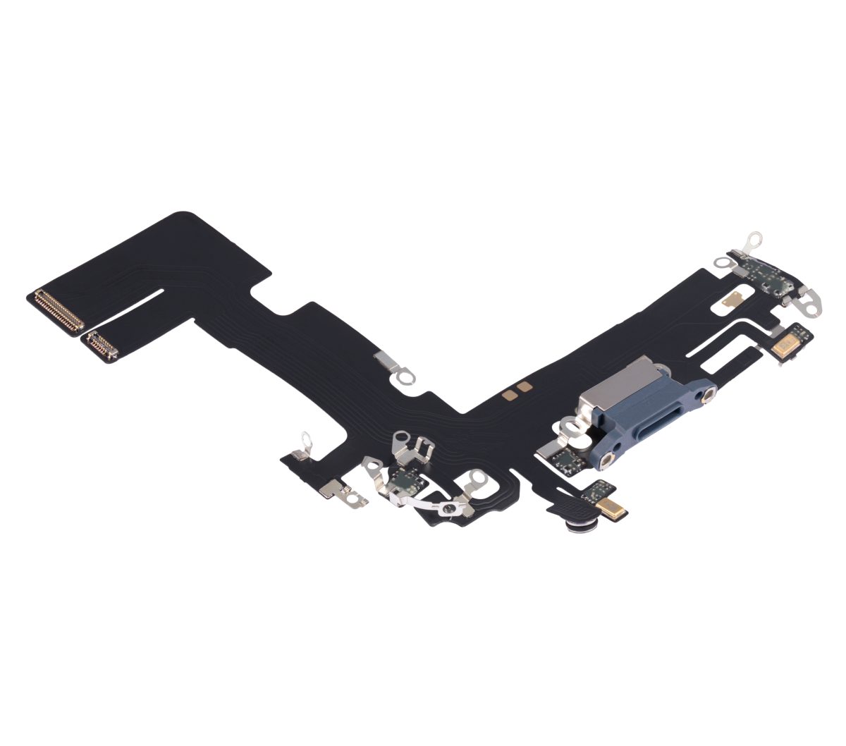 iphone 13 ile Uyumlu Şarj Yeri  Girişli ve Mikrofonlu Şarj Film Aftermarket Plus Mavi - Görsel 4