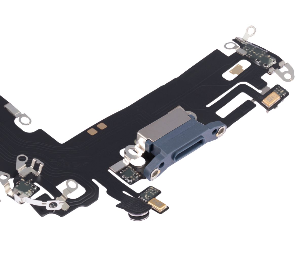 iphone 13 ile Uyumlu Şarj Yeri  Girişli ve Mikrofonlu Şarj Film Aftermarket Plus Mavi - Görsel 5