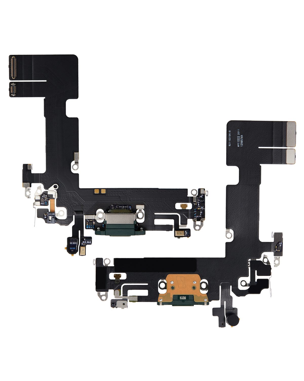 iphone 13İle Uyumlu Şarj Yeri  Girişli ve Mikrofonlu Şarj Filmi Premium Yeşil - Görsel 2