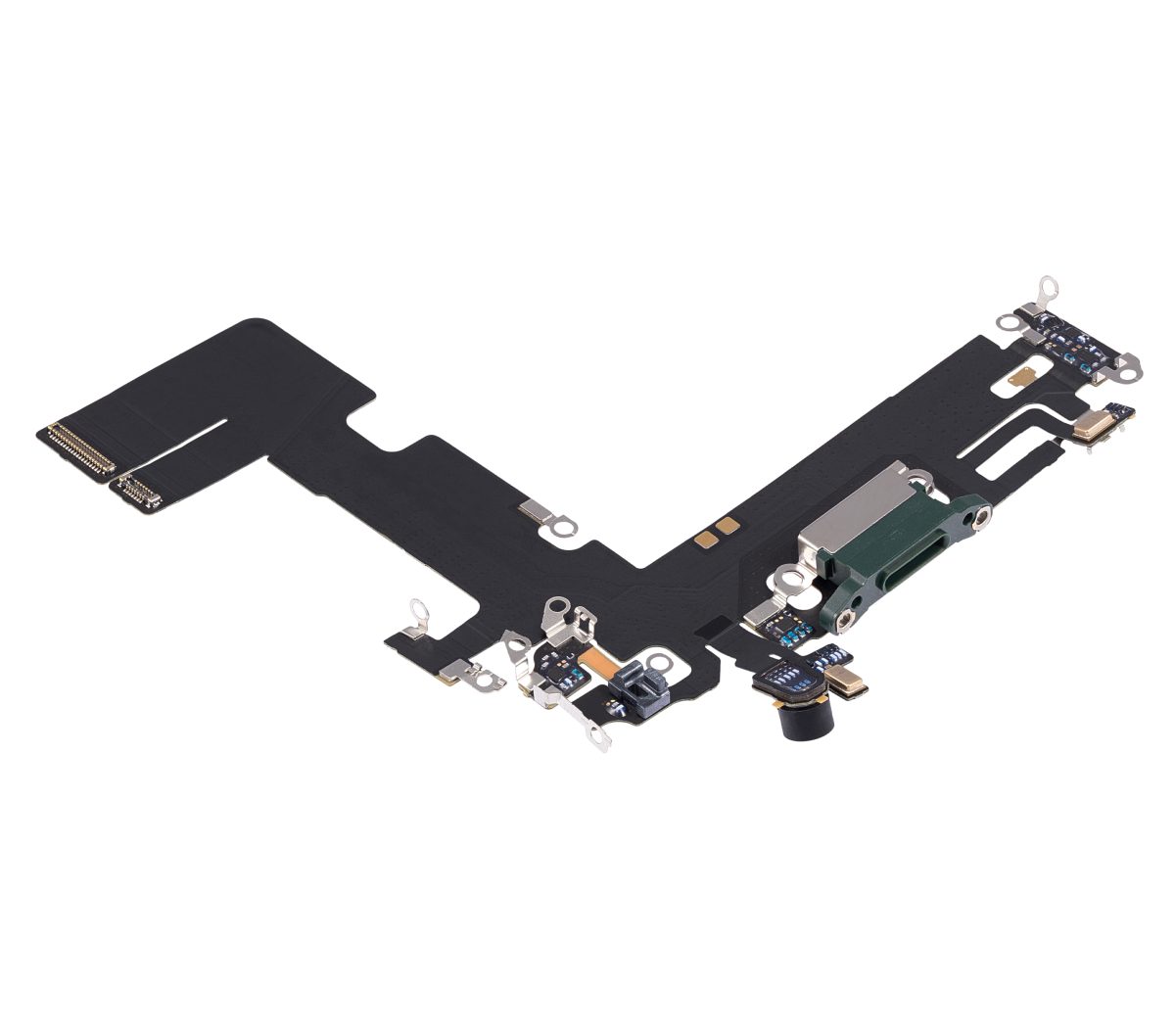 iphone 13İle Uyumlu Şarj Yeri  Girişli ve Mikrofonlu Şarj Filmi Premium Yeşil - Görsel 4