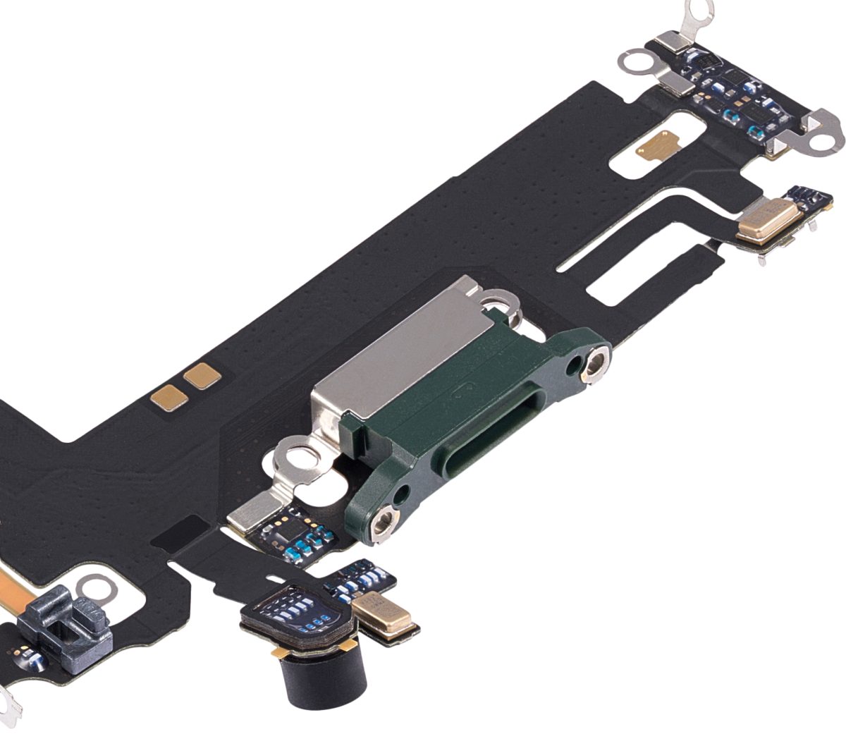 iphone 13İle Uyumlu Şarj Yeri  Girişli ve Mikrofonlu Şarj Filmi Premium Yeşil - Görsel 5