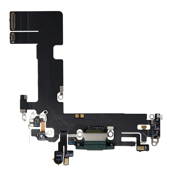 iphone 13İle Uyumlu Şarj Yeri  Girişli ve Mikrofonlu Şarj Filmi Premium Yeşil