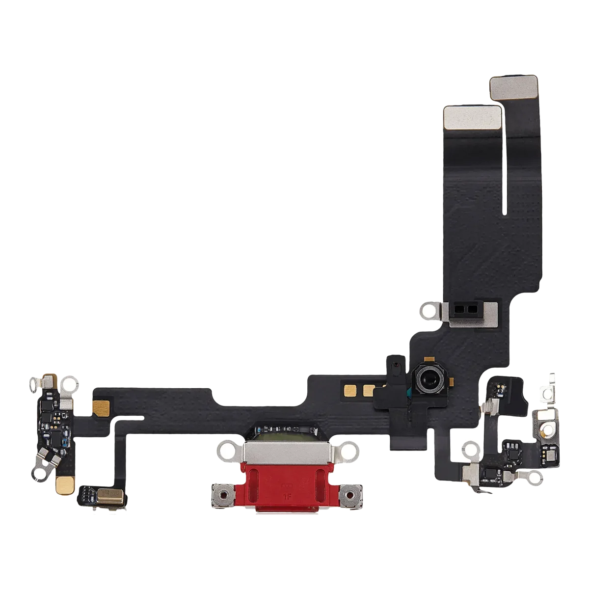 iphone 14 İle Uyumlu Şarj Yeri  Girişli ve Mikrofonlu Şarj Filmi Kırmızı