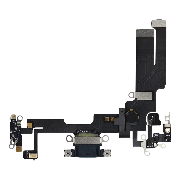 iphone 14 İle Uyumlu Şarj Yeri  Girişli ve Mikrofonlu Şarj Filmi Premium Mavi
