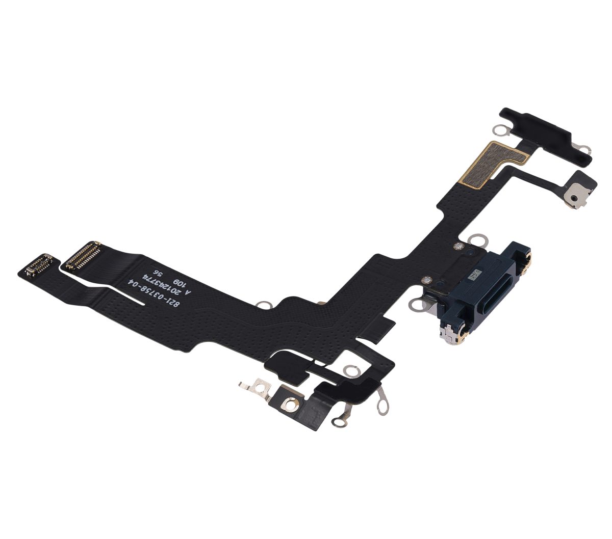 iphone 14 İle Uyumlu Şarj Yeri  Girişli ve Mikrofonlu Şarj Filmi Premium Midnight - Görsel 3