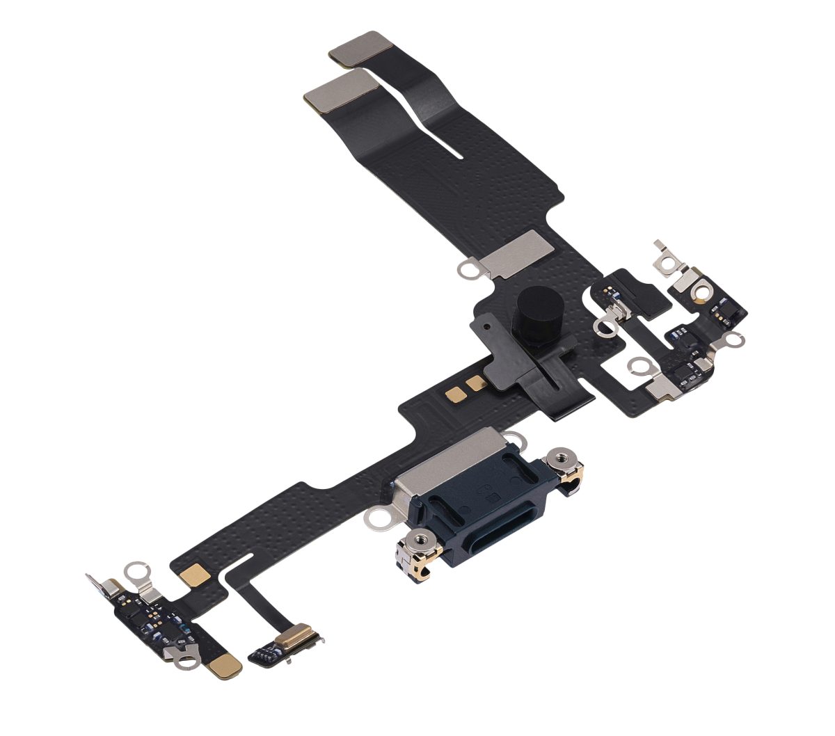 iphone 14 İle Uyumlu Şarj Yeri  Girişli ve Mikrofonlu Şarj Filmi Premium Midnight - Görsel 4