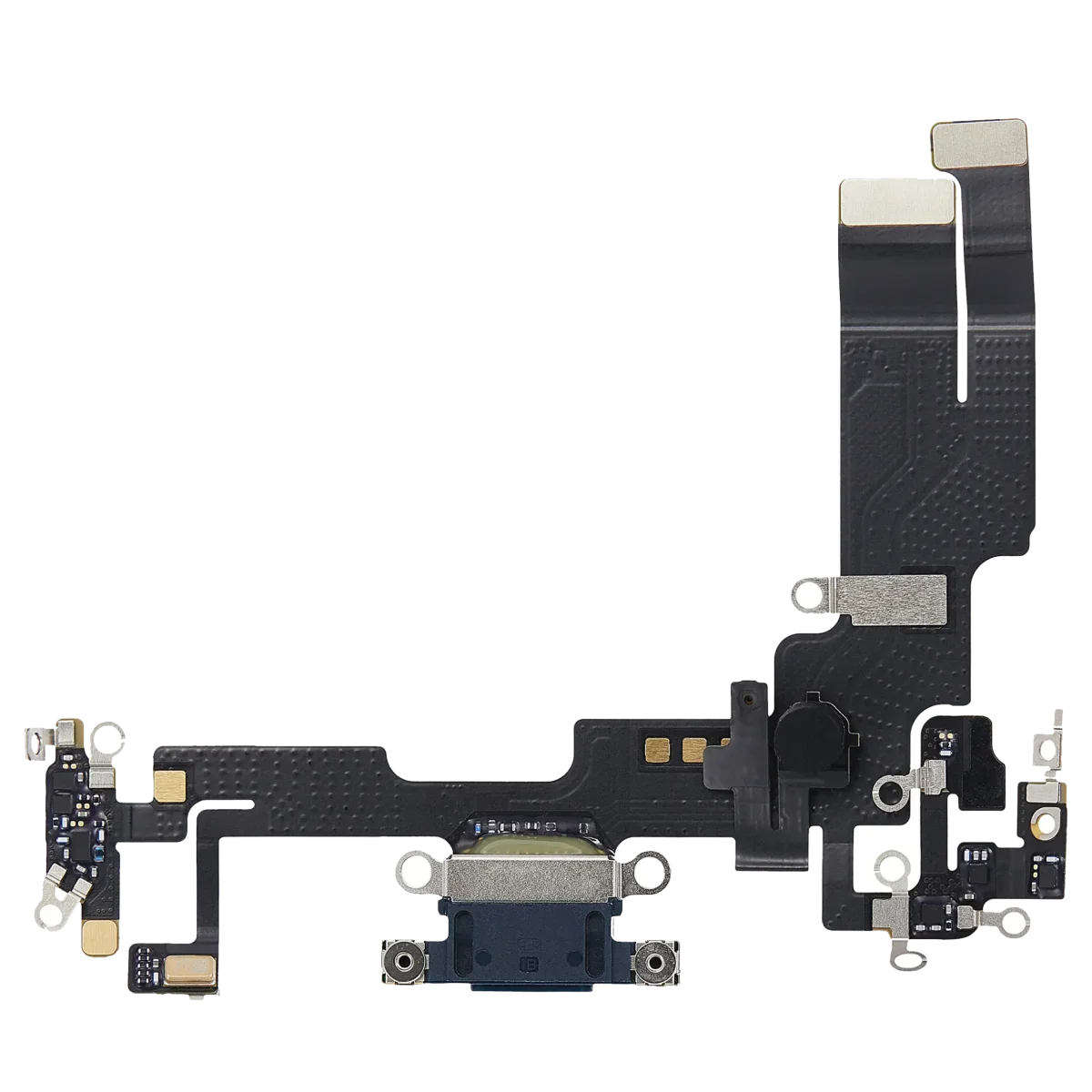 iphone 14 İle Uyumlu Şarj Yeri  Girişli ve Mikrofonlu Şarj Filmi Premium Midnight - Görsel 5