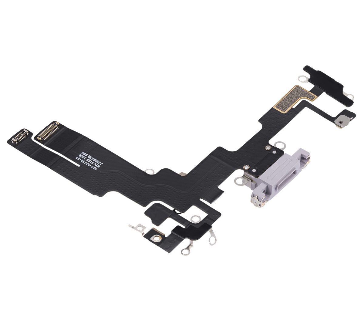 iphone 14 İle Uyumlu Şarj Yeri  Girişli ve Mikrofonlu Şarj Filmi Premium  Mor - Görsel 3