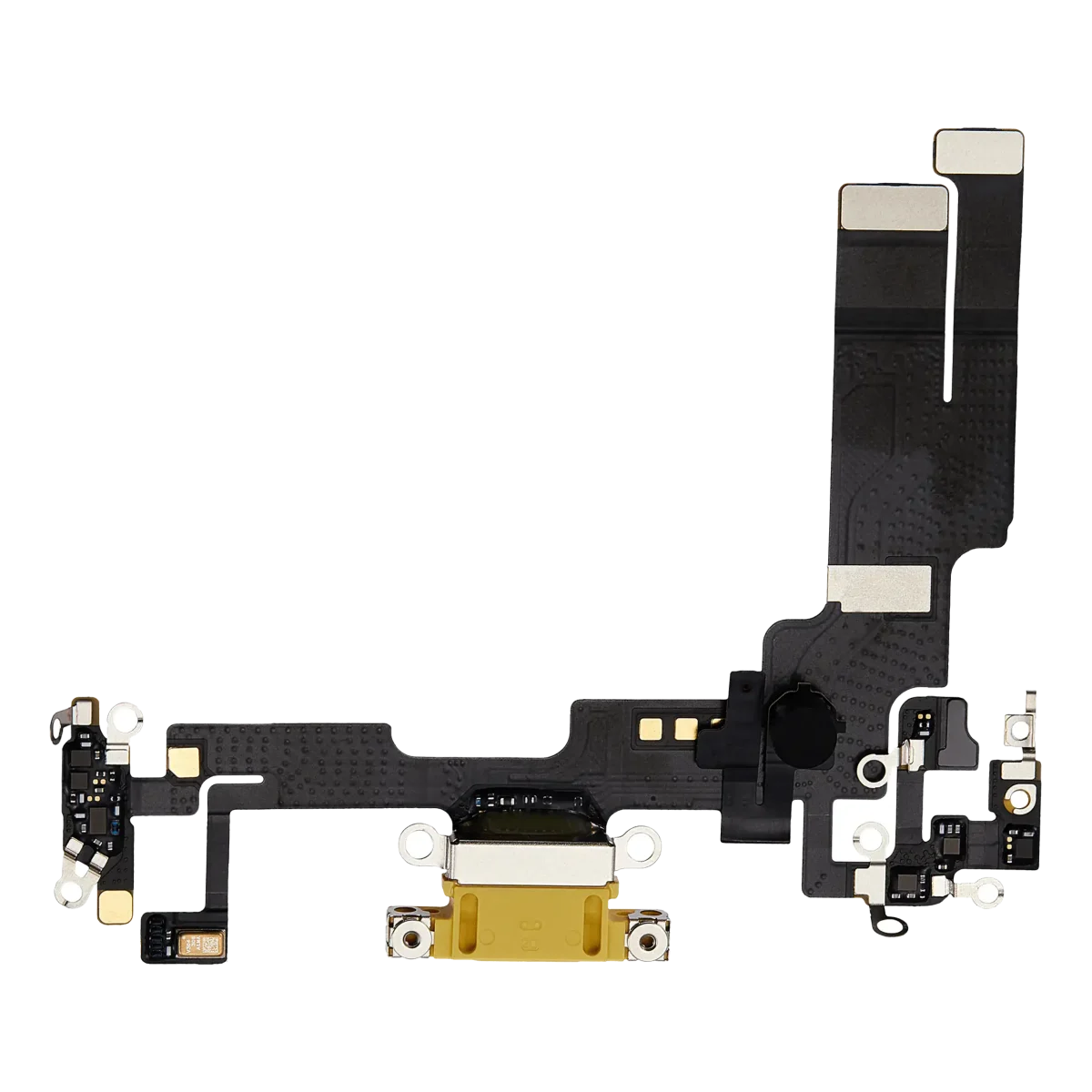 iphone 14 İle Uyumlu Şarj Yeri  Girişli ve Mikrofonlu Şarj Filmi Premium Sarı