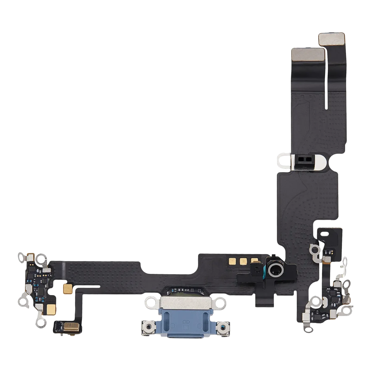 iphone 14 Plus İle Uyumlu Şarj Yeri  Girişli ve Mikrofonlu Şarj Filmi Mavi