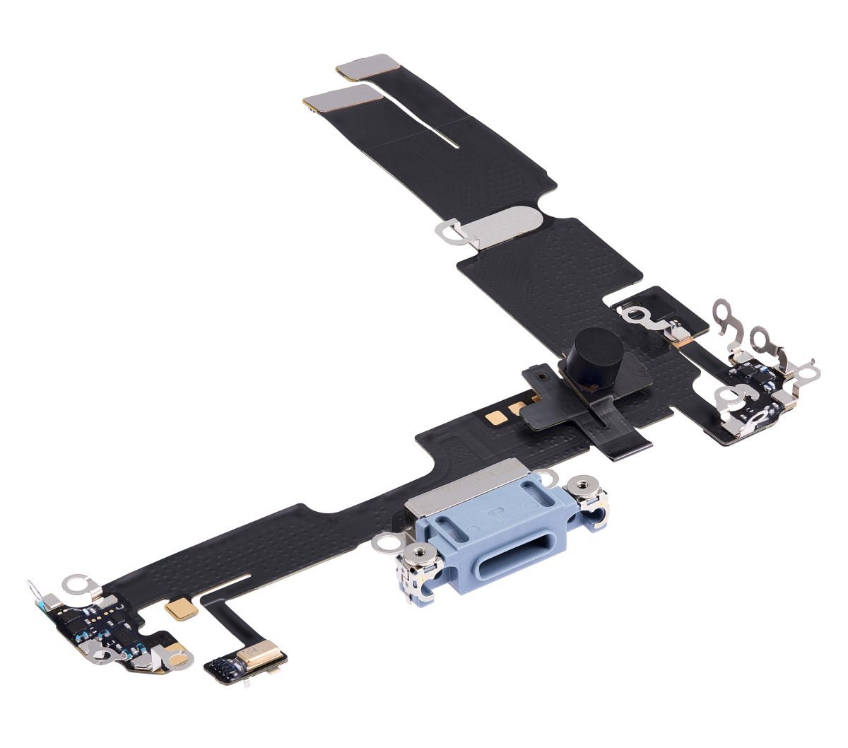 iphone 14 Plus İle Uyumlu Şarj Yeri  Girişli ve Mikrofonlu Şarj Filmi Premium Mavi - Görsel 4