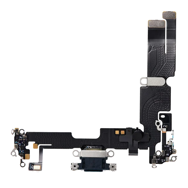 iphone 14 Plus İle Uyumlu Şarj Yeri  Girişli ve Mikrofonlu Şarj Filmi Premium Midnigh