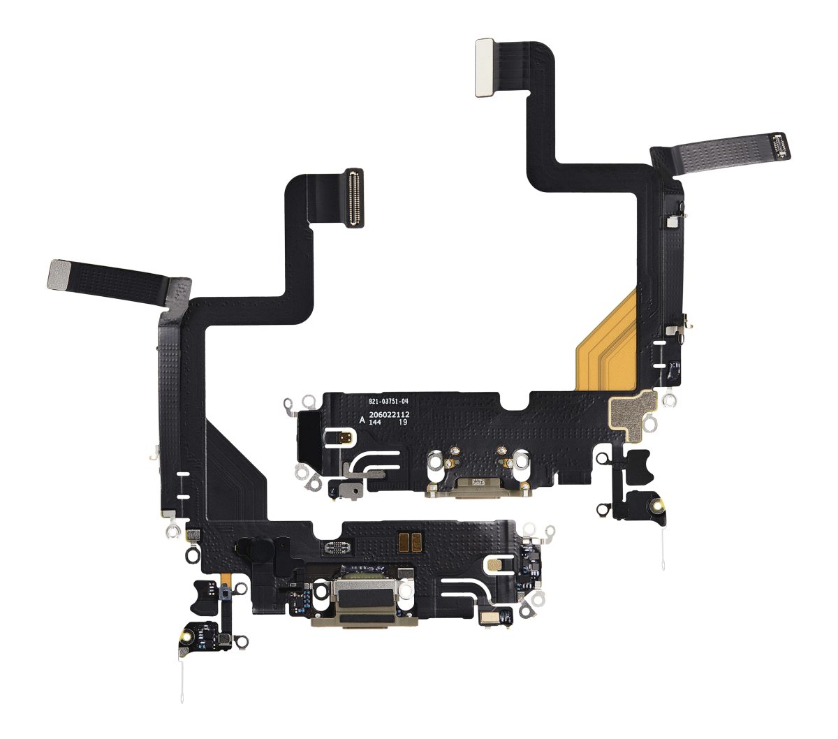 iphone 14 Pro İle Uyumlu Şarj Yeri  Girişli ve Mikrofonlu Şarj Filmi Premium Gold - Görsel 2