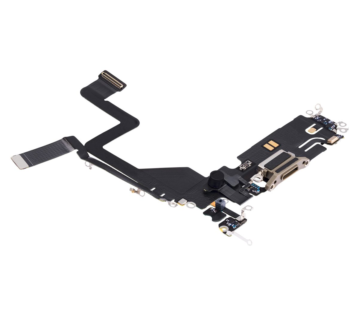 iphone 14 Pro İle Uyumlu Şarj Yeri  Girişli ve Mikrofonlu Şarj Filmi Premium Gold - Görsel 3