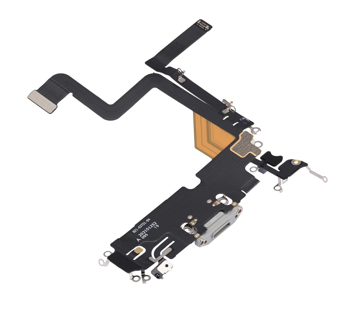 iphone 14 Pro İle Uyumlu Şarj Yeri  Girişli ve Mikrofonlu Şarj Filmi Premium Gümüş - Görsel 3