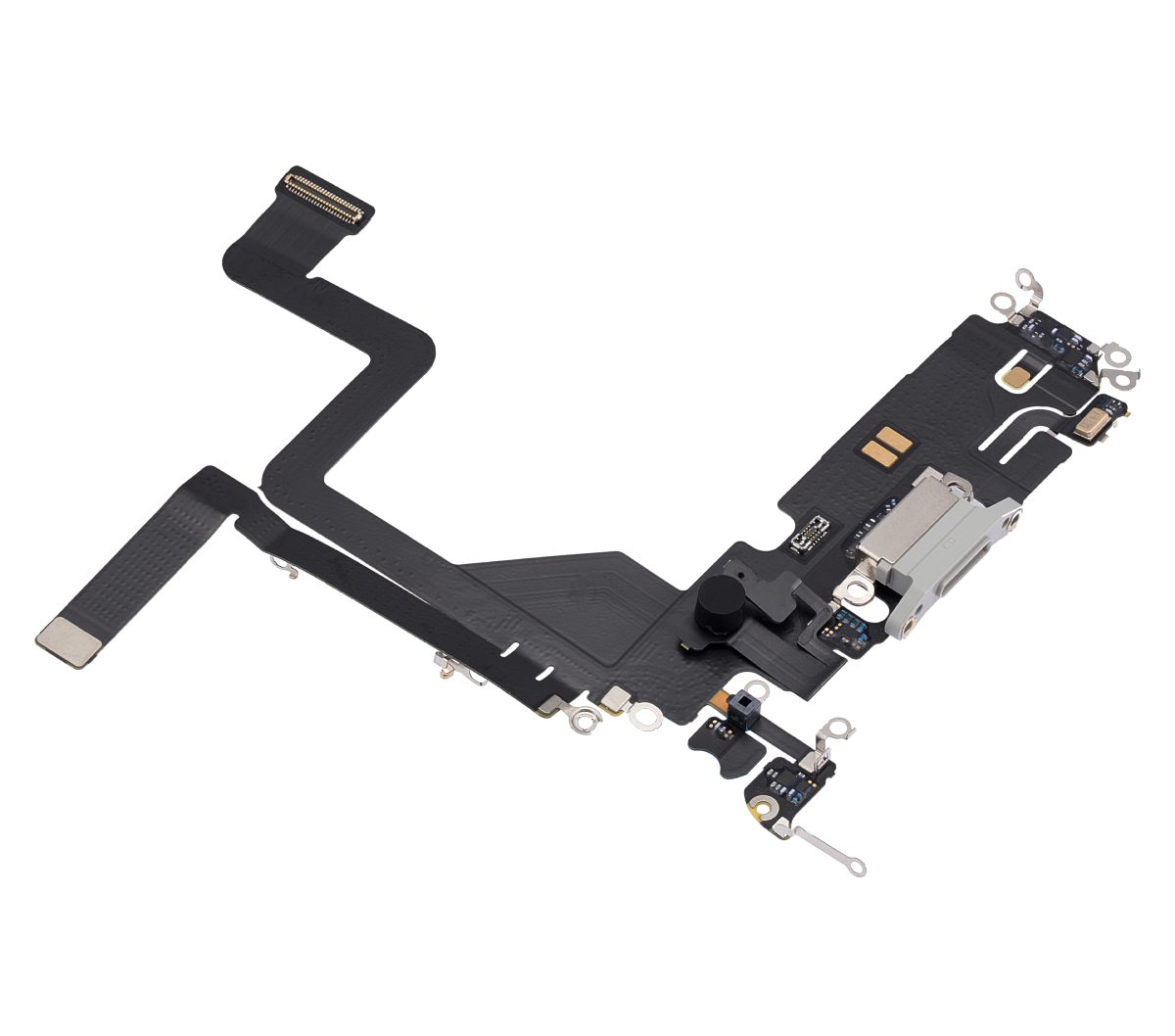 iphone 14 Pro İle Uyumlu Şarj Yeri  Girişli ve Mikrofonlu Şarj Filmi Premium Gümüş - Görsel 4