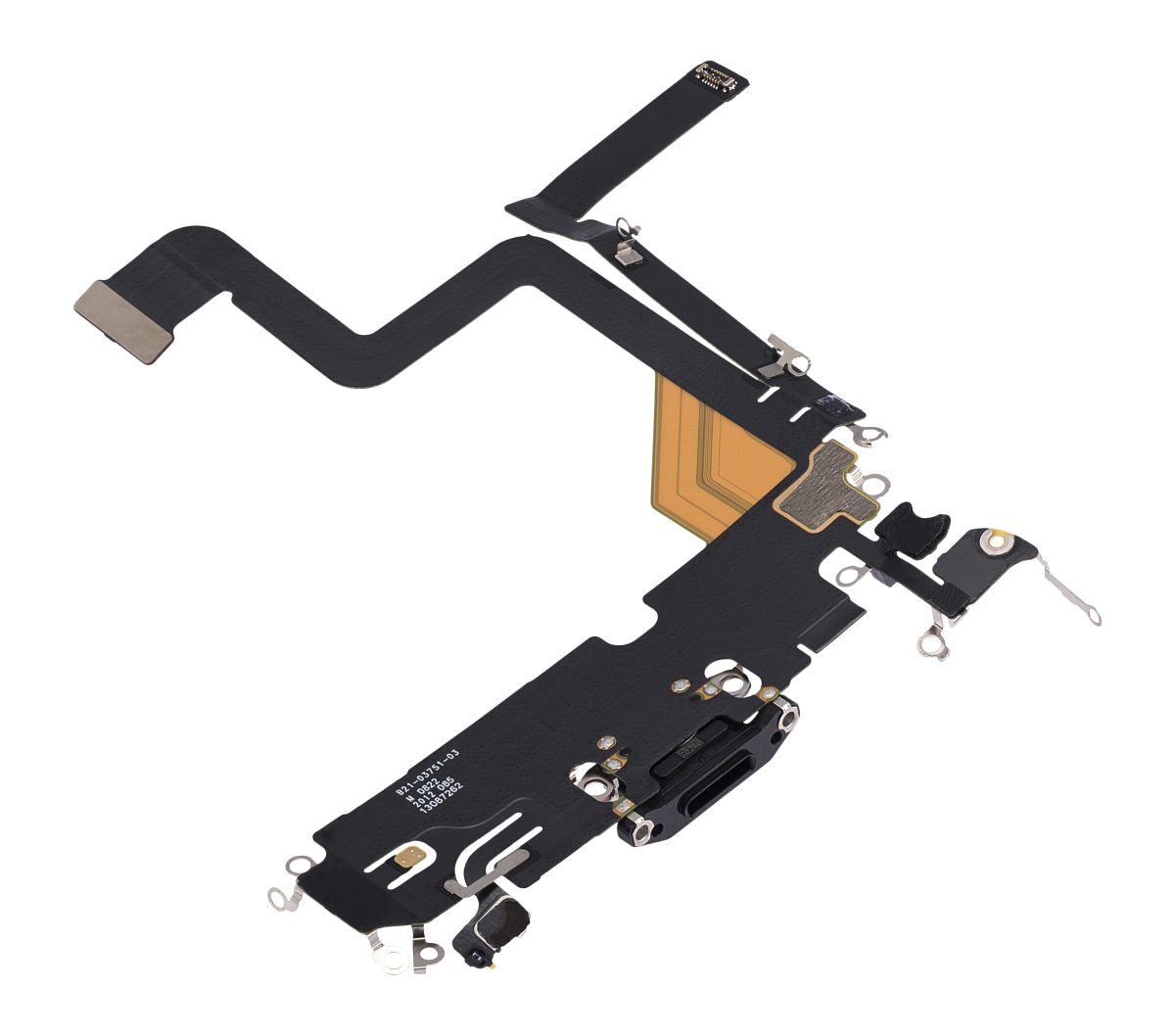 iphone 14 Pro İle Uyumlu Şarj Yeri  Girişli ve Mikrofonlu Şarj Filmi Premium Uzay Siyahı - Görsel 3