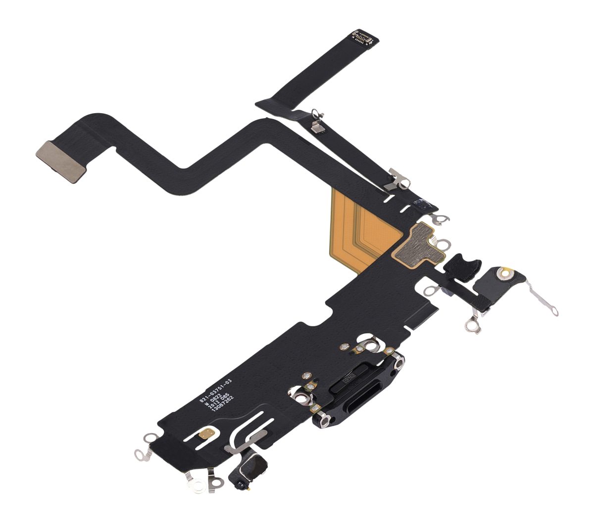 iphone 14 Pro İle Uyumlu Şarj Yeri  Girişli ve Mikrofonlu Şarj Filmi Premium Uzay Siyahı - Görsel 4