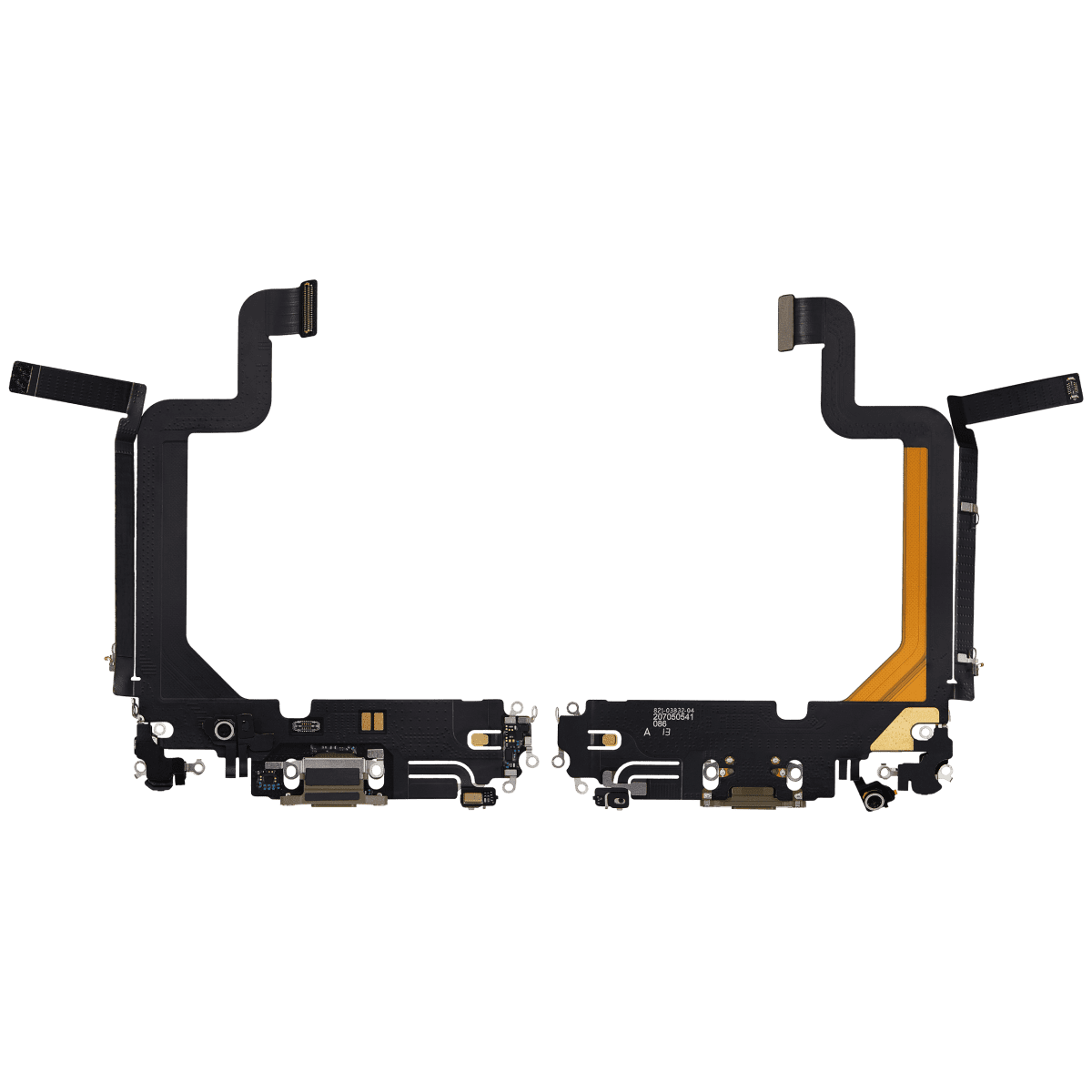 iphone 14 Pro Max İle Uyumlu Şarj Yeri  Girişli ve Mikrofonlu Şarj Filmi Gold - Görsel 2