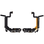 iphone 14 Pro Max İle Uyumlu Şarj Yeri  Girişli ve Mikrofonlu Şarj Filmi Gold - Görsel 2