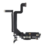 iphone 14 Pro Max İle Uyumlu Şarj Yeri  Girişli ve Mikrofonlu Şarj Filmi Premium Uzay Siyahı