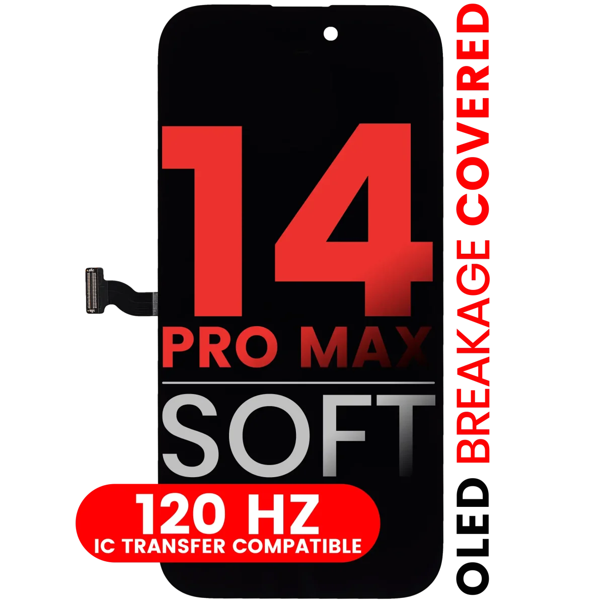 iphone 14 Pro Max ile Uyumlu Ekran Dokunmatik %100 Oled (Soft)