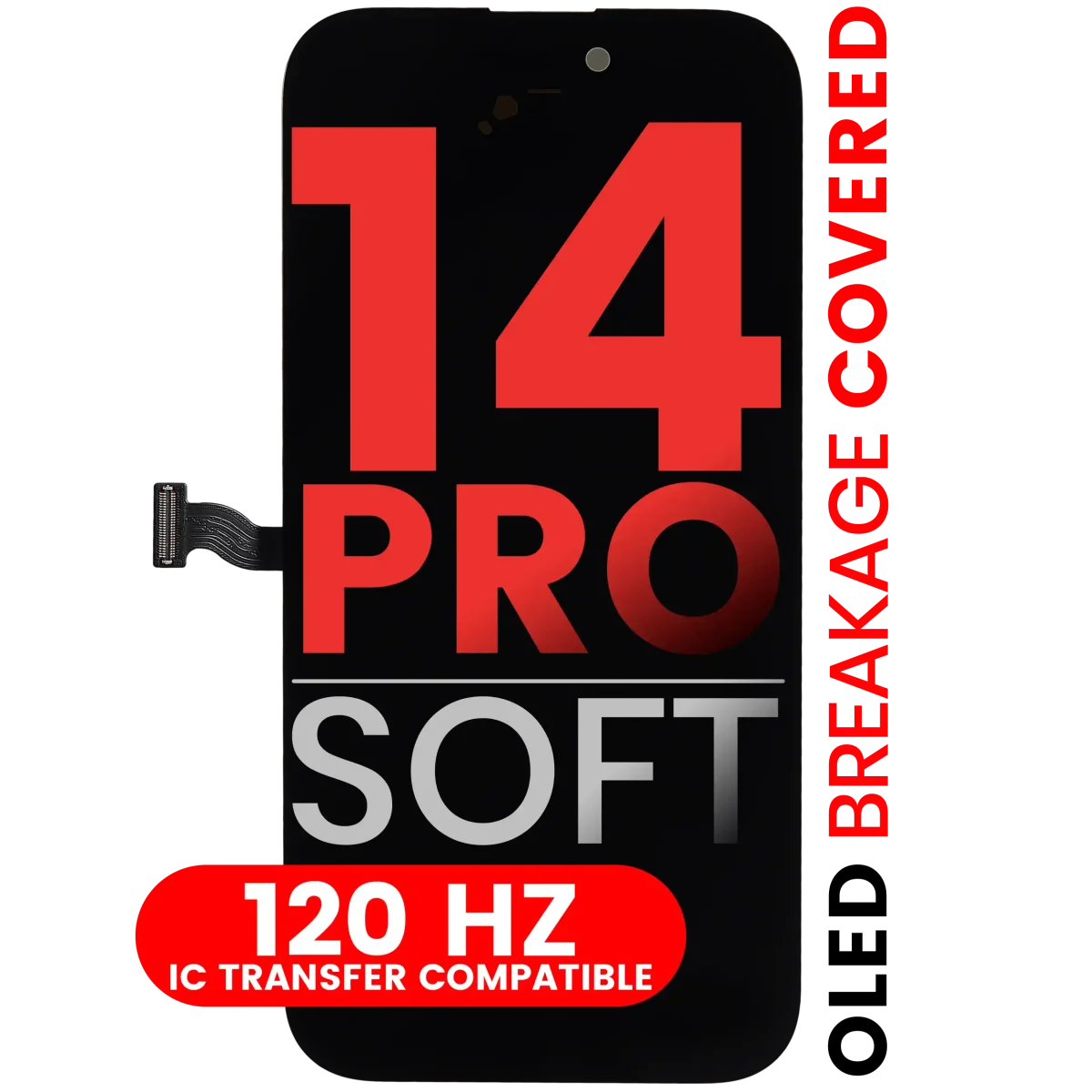 iphone 14 Pro ile Uyumlu Ekran Dokunmatik Hard Oled Soft 120HZ