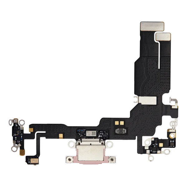 iphone 15 İle Uyumlu Şarj Yeri  Girişli ve Mikrofonlu Şarj Filmi Premium Rose