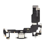iphone 15 İle Uyumlu Şarj Yeri  Girişli ve Mikrofonlu Şarj Filmi Premium Siyah