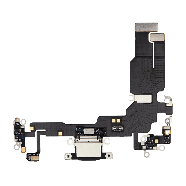 iphone 15 İle Uyumlu Şarj Yeri  Girişli ve Mikrofonlu Şarj Filmi Premium Siyah