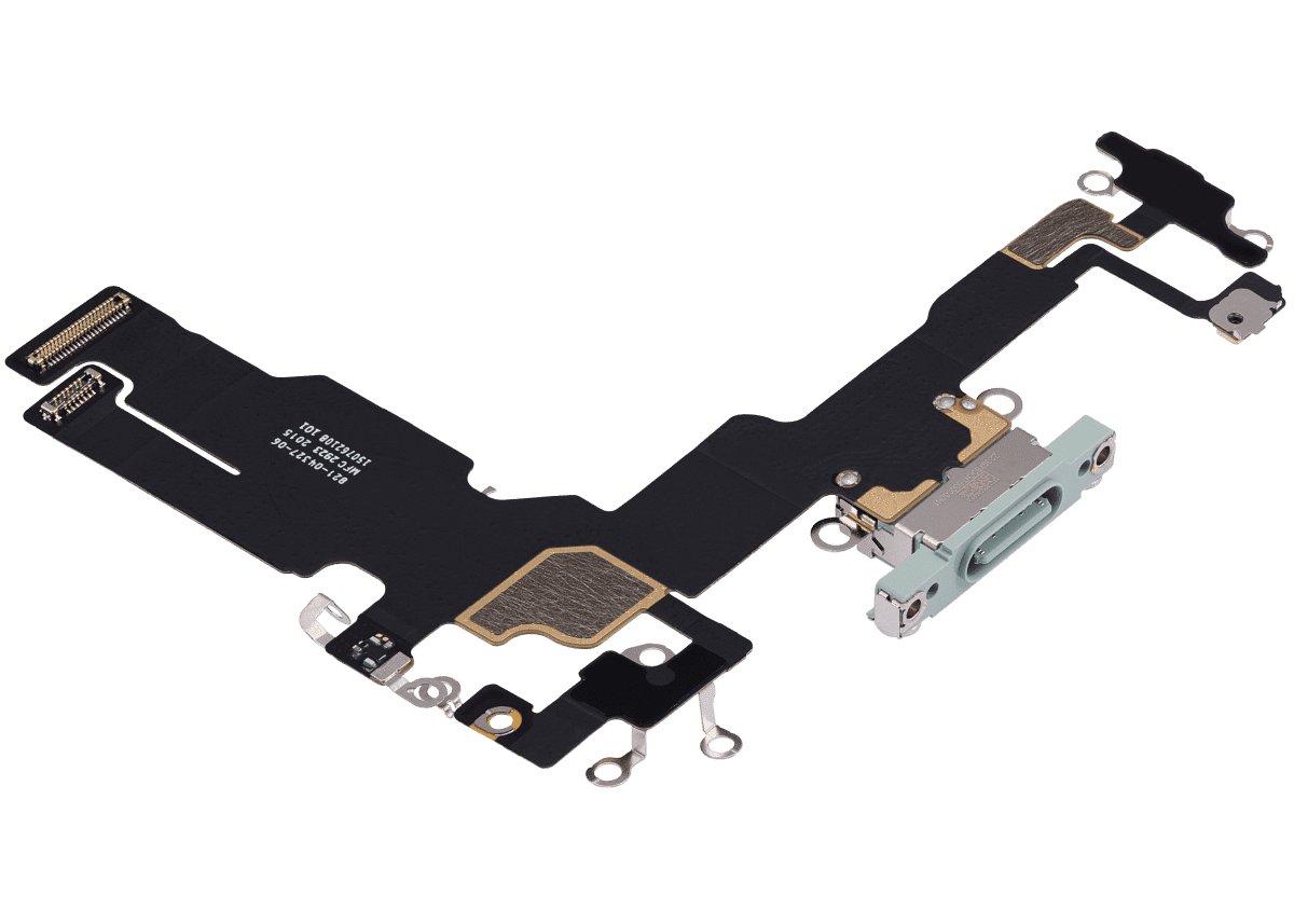 iphone 15 İle Uyumlu Şarj Yeri  Girişli ve Mikrofonlu Şarj Filmi Premium Yeşil - Görsel 4