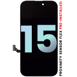 iphone 15 İle Uyumlu Yakınlık Sensörü Flex Önceden Takılı OLED Montajı Servis Paketi i