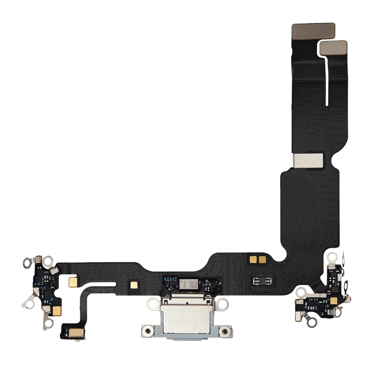 iphone 15 Plus İle Uyumlu Şarj Yeri  Girişli ve Mikrofonlu Şarj Filmi Premium Mavi - Görsel 5