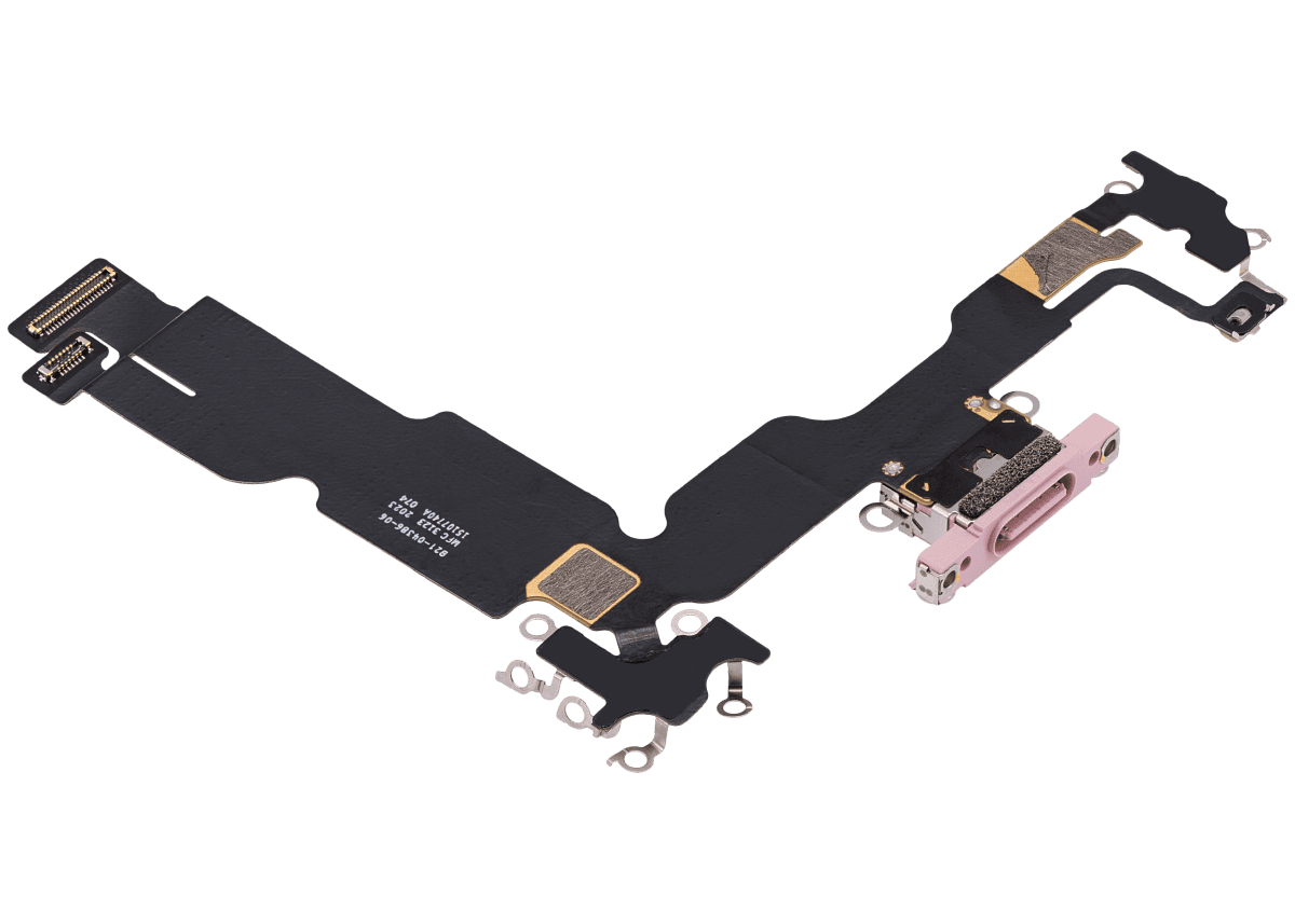 iphone 15 Plus İle Uyumlu Şarj Yeri  Girişli ve Mikrofonlu Şarj Filmi Premium Rose - Görsel 4