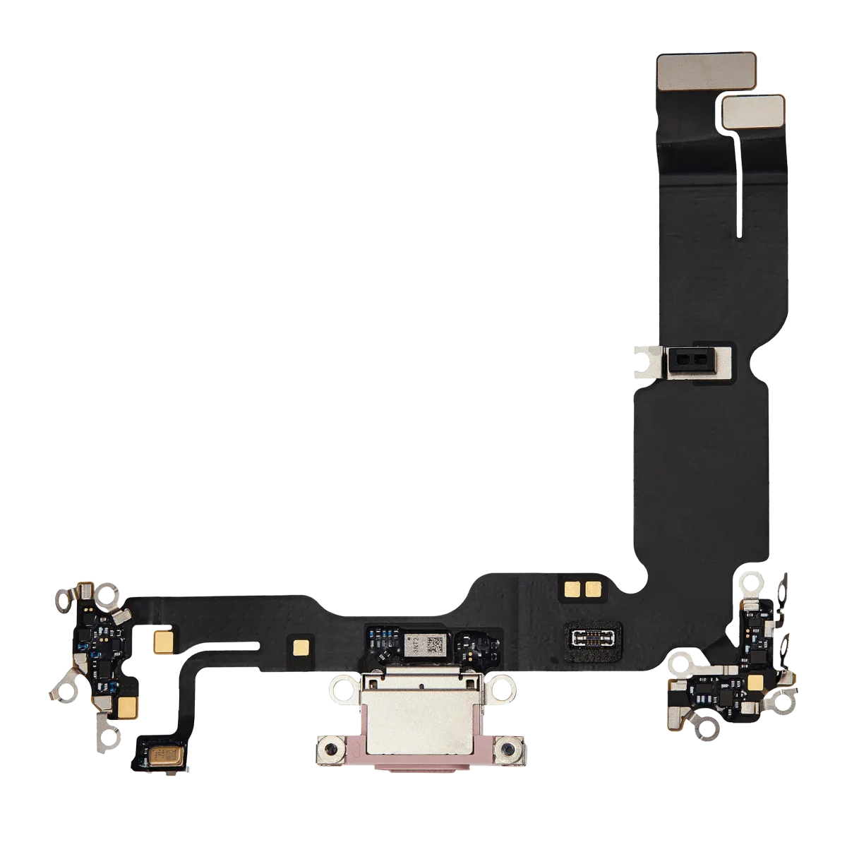 iphone 15 Plus İle Uyumlu Şarj Yeri  Girişli ve Mikrofonlu Şarj Filmi Premium Rose - Görsel 5