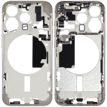iphone 15 Pro İle Uyumlu Güç ve Ses Düğmesi ile Uyumlu Orta Çerçeve Muhafaza Uluslararası Sürüm Kullanılmış  Çekme: Sınıf A Doğal Titanyum - Görsel 2