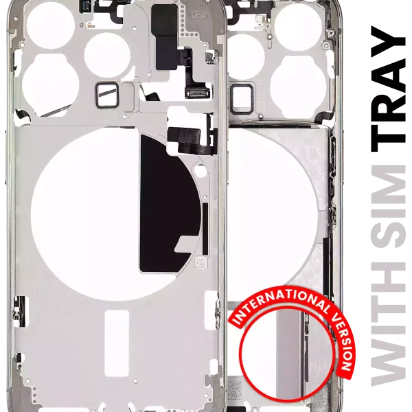 iphone 15 Pro İle Uyumlu Güç ve Ses Düğmesi ile Uyumlu Orta Çerçeve Muhafaza Uluslararası Sürüm Kullanılmış  Çekme: Sınıf A Doğal Titanyum
