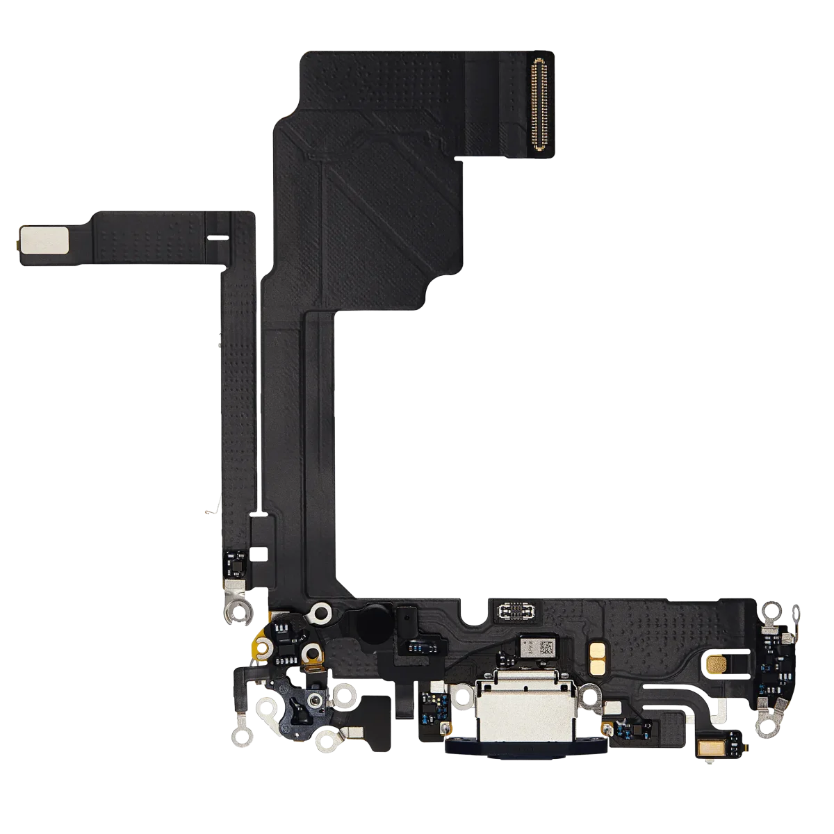 iphone 15 Pro İle Uyumlu Şarj Yeri  Girişli ve Mikrofonlu Şarj Filmi Premium  Mavi Titanyum