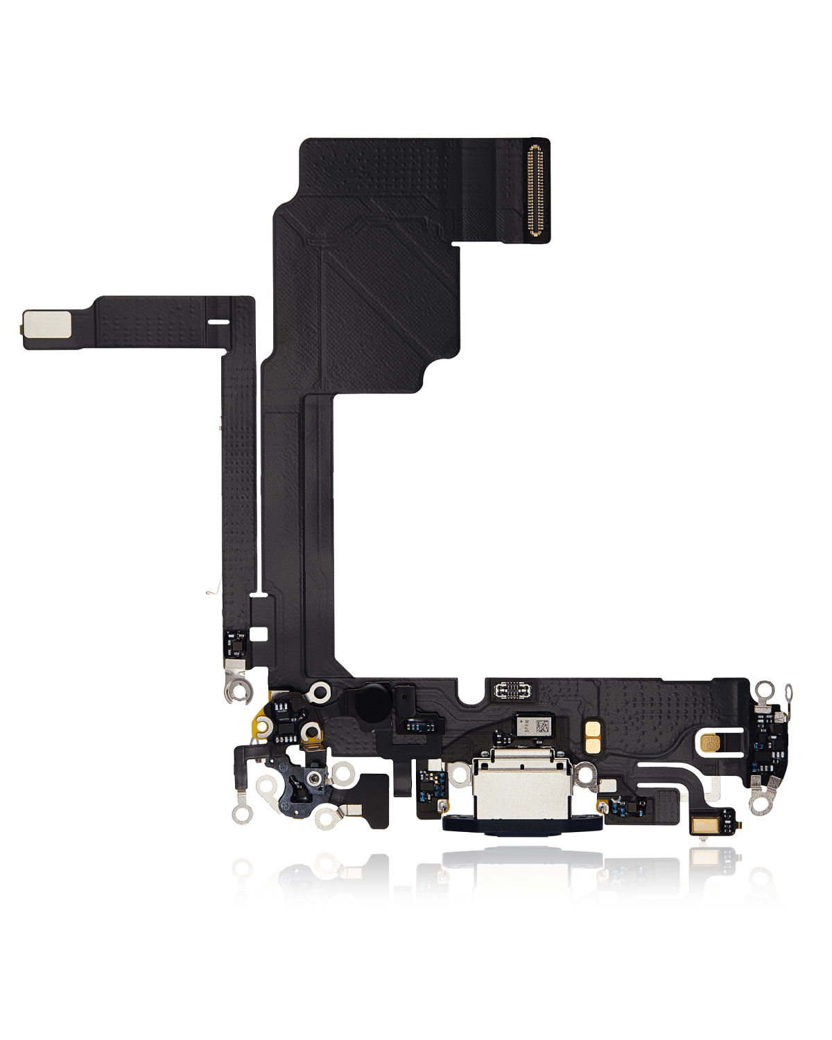 iphone 15 Pro İle Uyumlu Şarj Yeri  Girişli ve Mikrofonlu Şarj Filmi Premium  Mavi Titanyum - Görsel 5