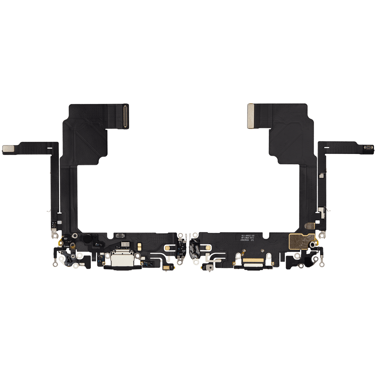 iphone 15 Pro İle Uyumlu Şarj Yeri  Girişli ve Mikrofonlu Şarj Filmi Premium Siyah Titanyum - Görsel 2