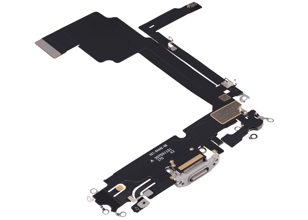 iphone 15 Pro Max İle Uyumlu Şarj Yeri  Girişli ve Mikrofonlu Şarj Filmi Premium Beyaz Titanyum - Görsel 4