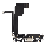 iphone 15 Pro Max İle Uyumlu Şarj Yeri  Girişli ve Mikrofonlu Şarj Filmi Premium Doğal Titanyum
