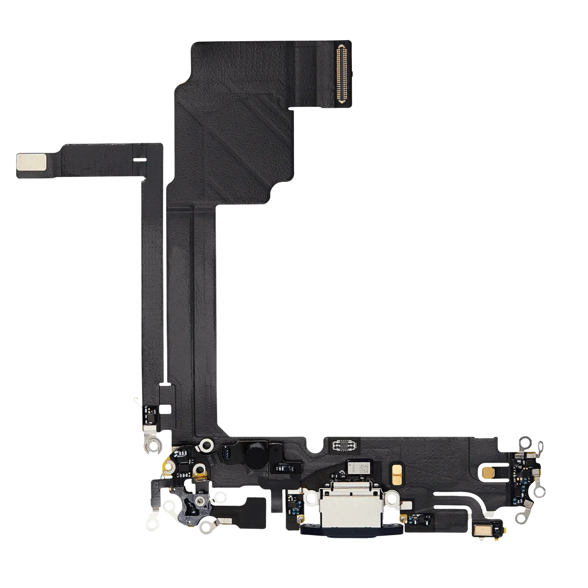 iphone 15 Pro Max İle Uyumlu Şarj Yeri  Girişli ve Mikrofonlu Şarj Filmi Premium Mavi
