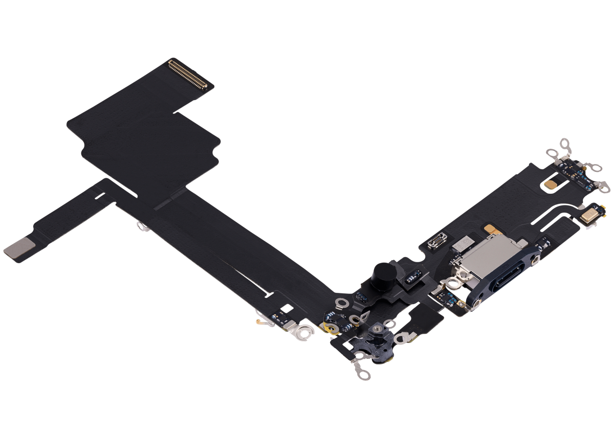 iphone 15 Pro Max İle Uyumlu Şarj Yeri  Girişli ve Mikrofonlu Şarj Filmi Premium Mavi - Görsel 3